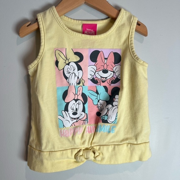 Disney Other - Disney Junior Minnie Mouse Summer Tank Top Yellow Size 3 Girls